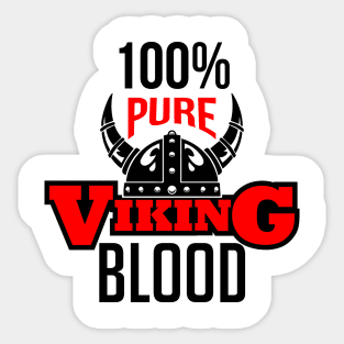 100% Pure Viking Blood (red) Sticker